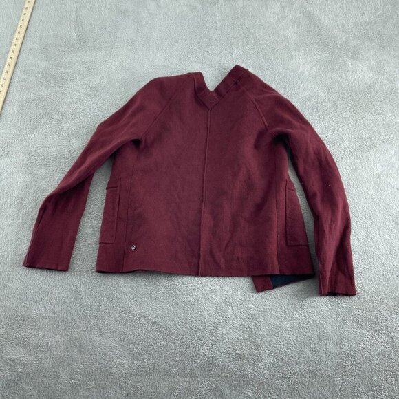Lululemon Burgundy Reversible Knit Cardigan Womens Outerwear (no size) 3680 - Picture 1 of 9